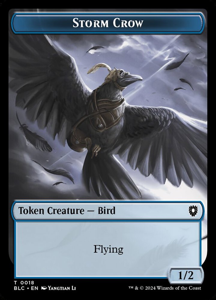 Storm Crow Token (U 1/2) // Bird Token (W 1/1)