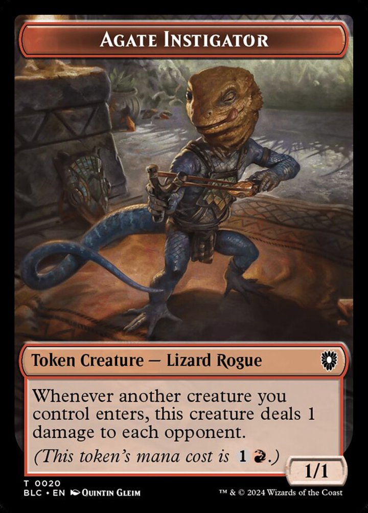 Rabbit Token (W 1/1) // Agate Instigator Token (R 1/1)