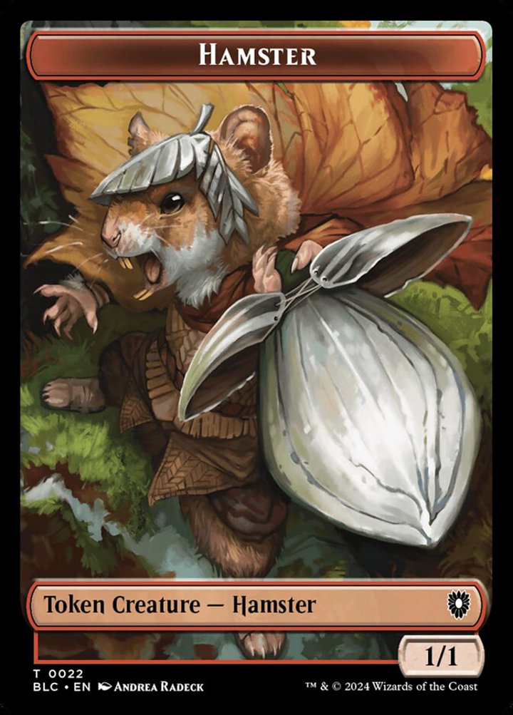 Hamster Token (R 1/1) // Beast Token (G 3/3)