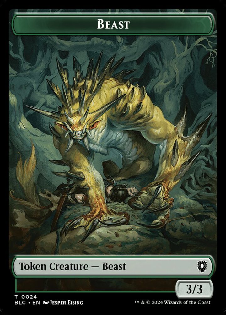 Hamster Token (R 1/1) // Beast Token (G 3/3)