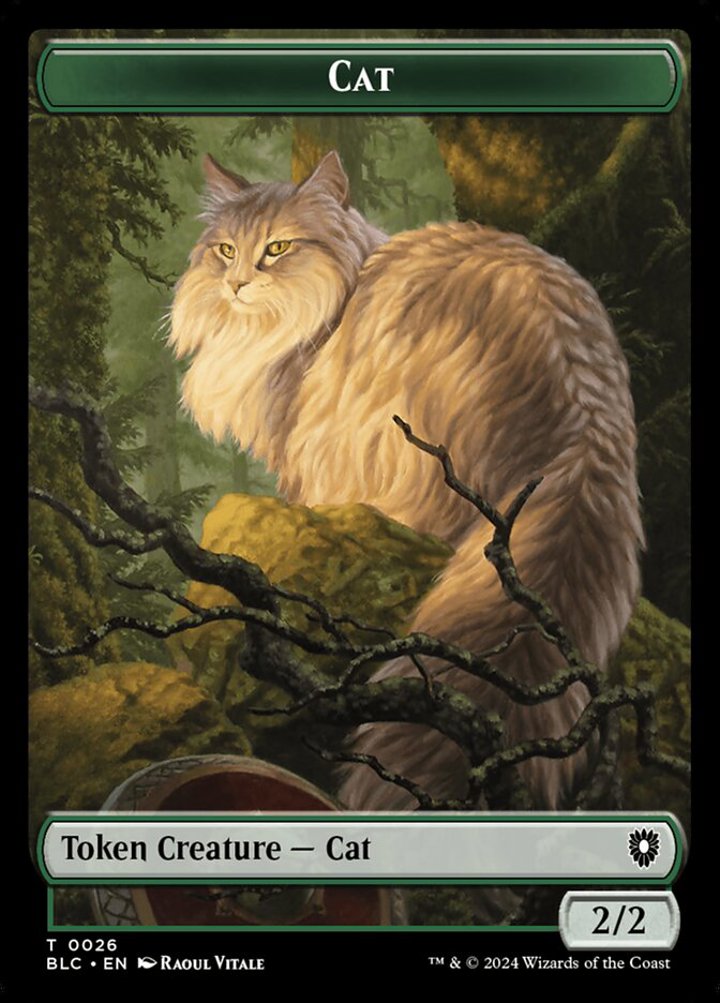 Elemental Token (W 4/4) // Cat Token (G 2/2)