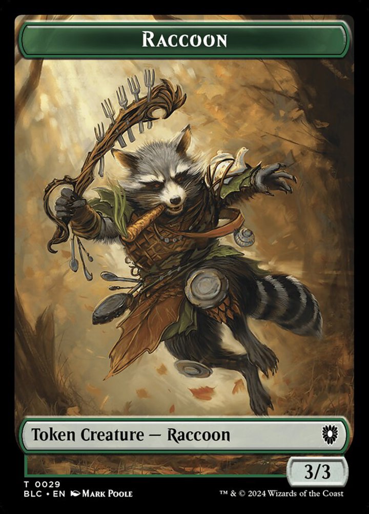 Rat Token (B 1/1) // Raccoon Token (G 3/3)
