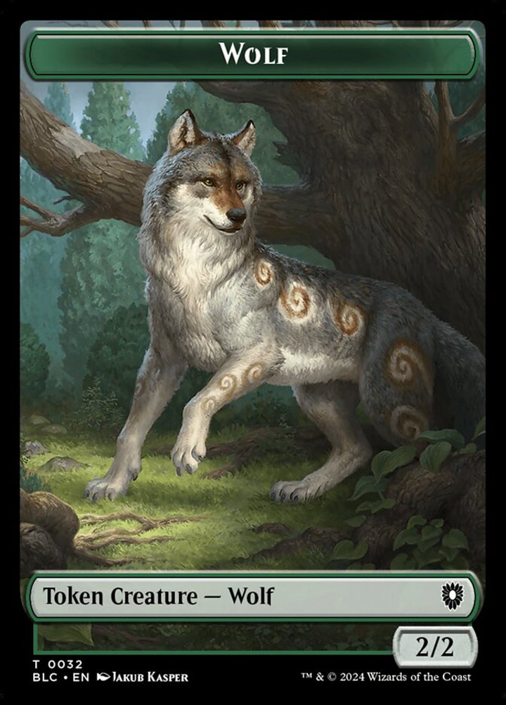 Goat Token (W 0/1) // Wolf Token (G 2/2)