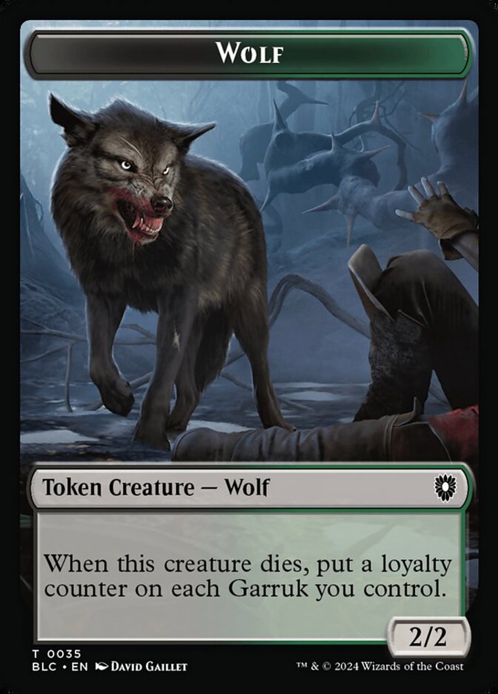 Human Soldier Token (W 1/1) // Wolf Token (BG 2/2)