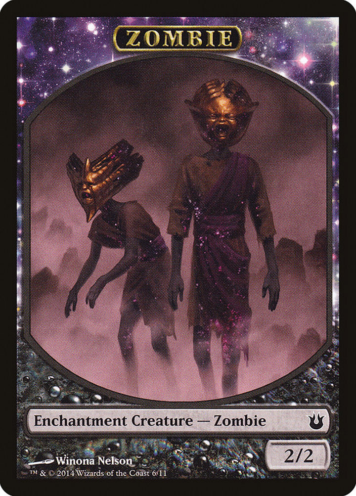 Zombie Token (Black 2/2 Enchantment)