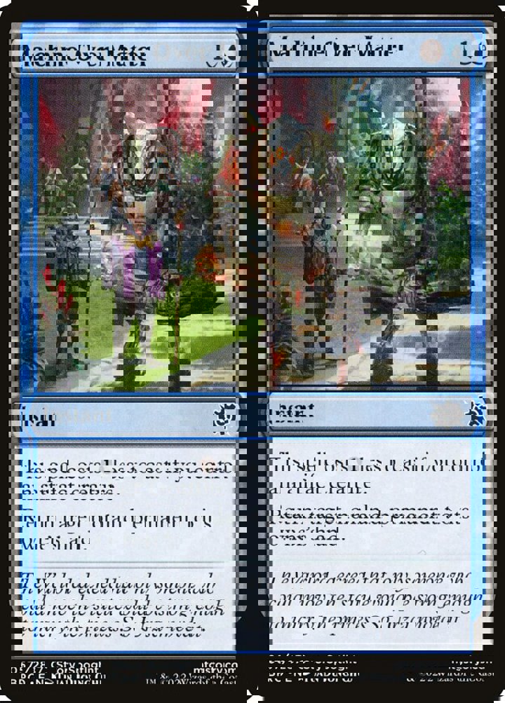 Machine Over Matter
