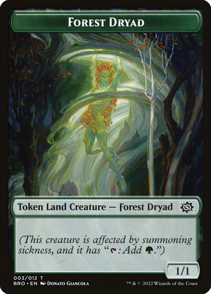 Forest Dryad Token (Green 1/1)