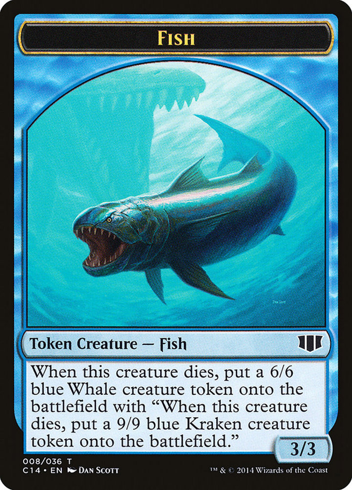 Fish Token (U 3/3) / Zombie Token (U */*)