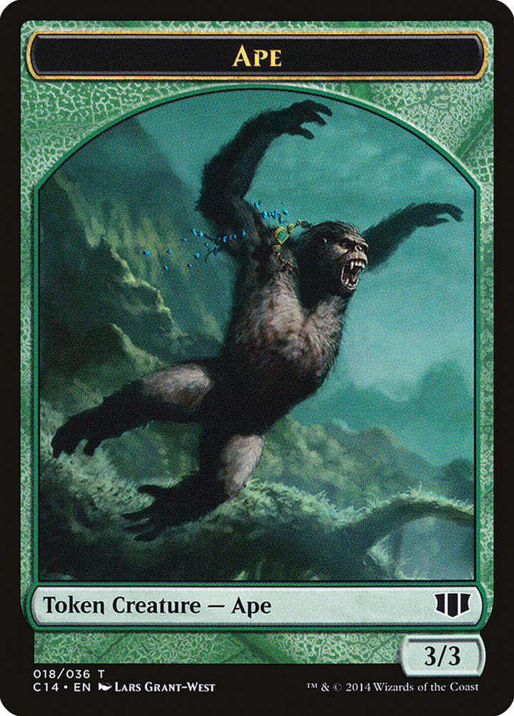 Ape Token (G 3/3) / Zombie Token (U */*)