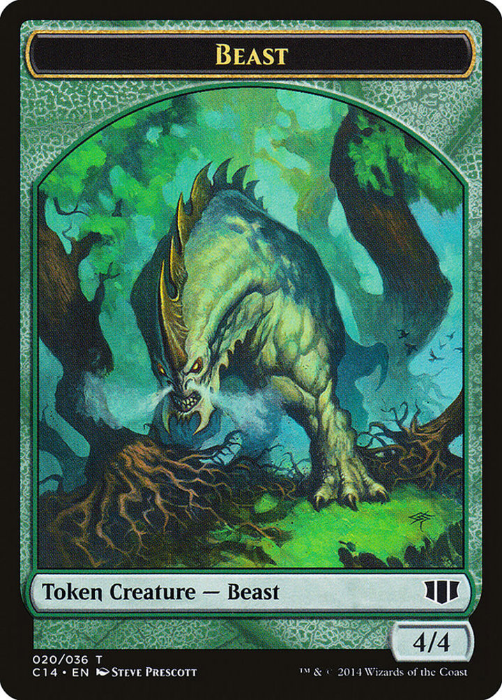 Beast Token (G 4/4) / Elf Druid Token (G 1/1)
