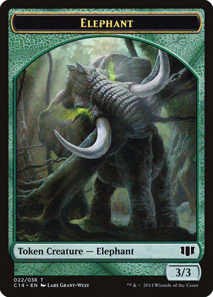 Elephant Token (G 3/3) / Elf Warrior Token (G 1/1)