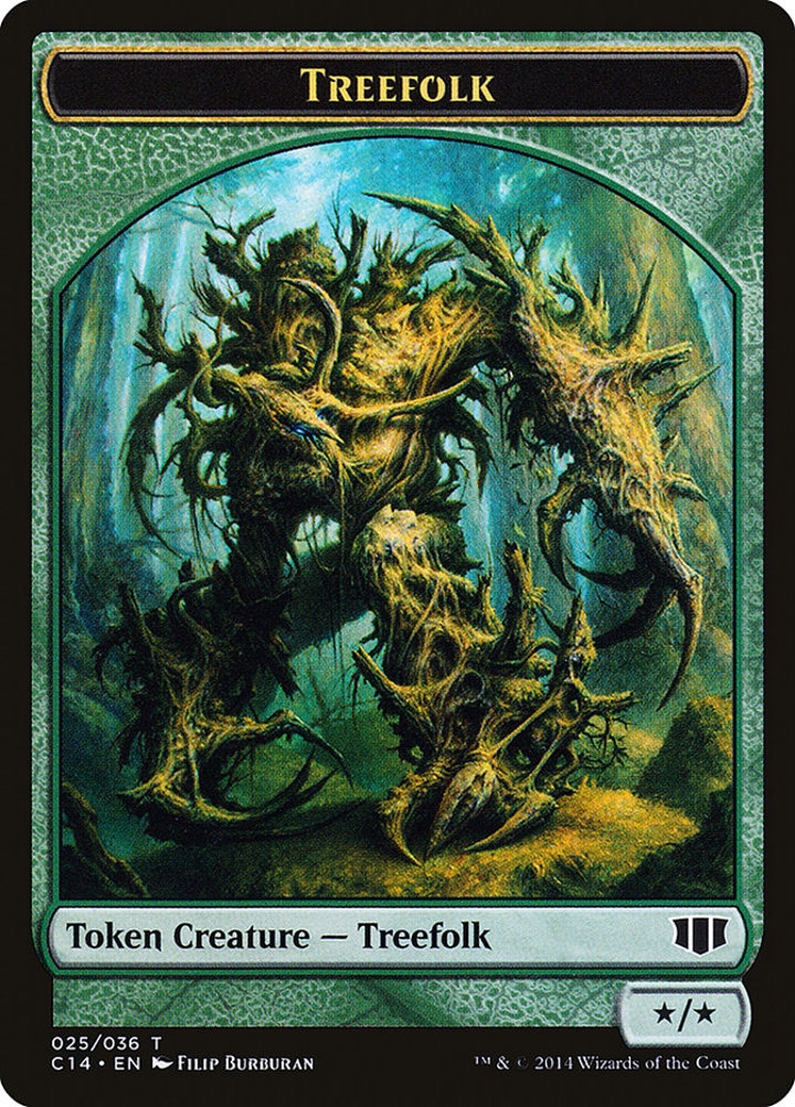 Treefolk Token (G */*) / Wolf Token (G 2/2)