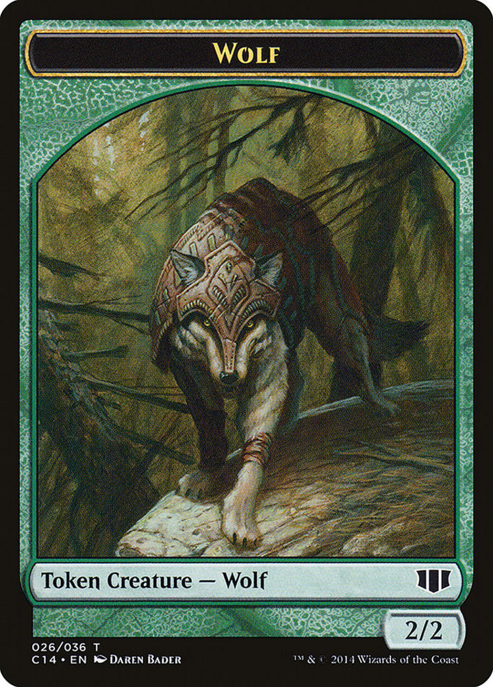 Treefolk Token (G */*) / Wolf Token (G 2/2)