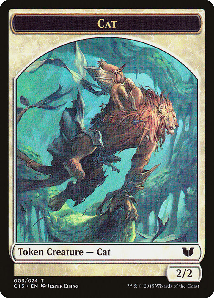 Cat Token (W 2/2) / Zombie Token (B 2/2)
