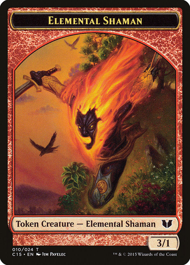 Elemental Shaman Token (R 3/1) / Shapeshifter Token