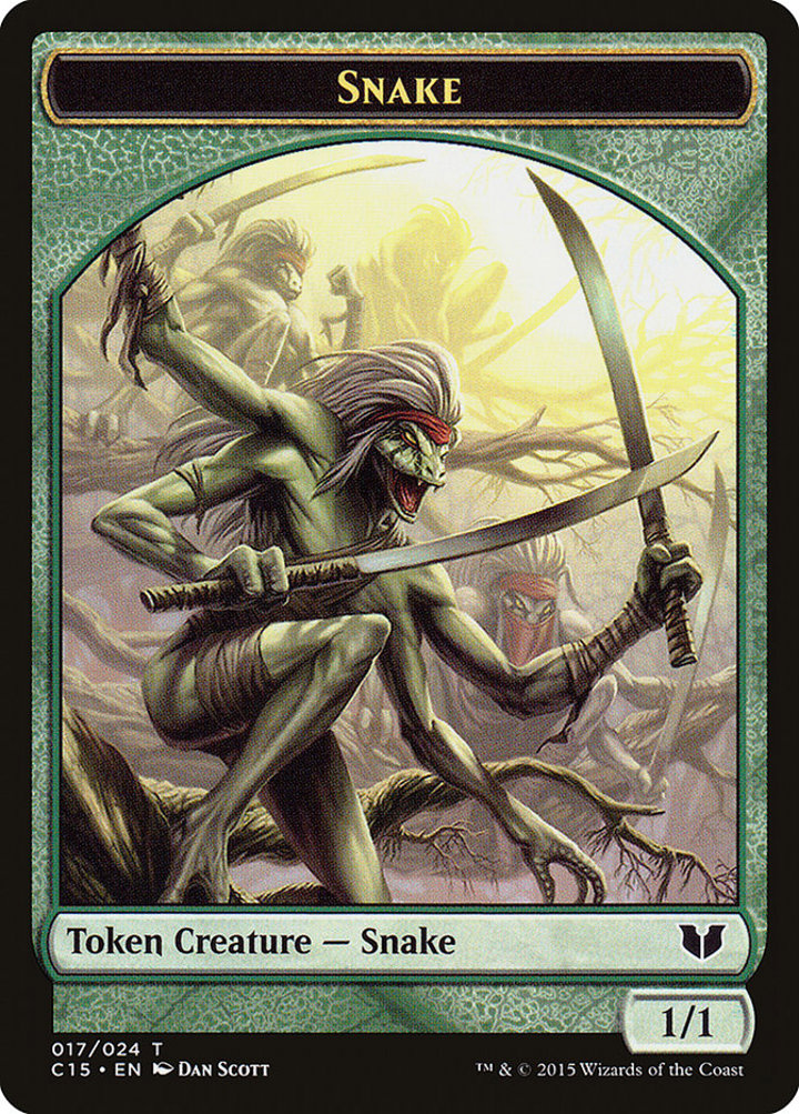 Saproling Token (G 1/1) / Snake Token (G 1/1)