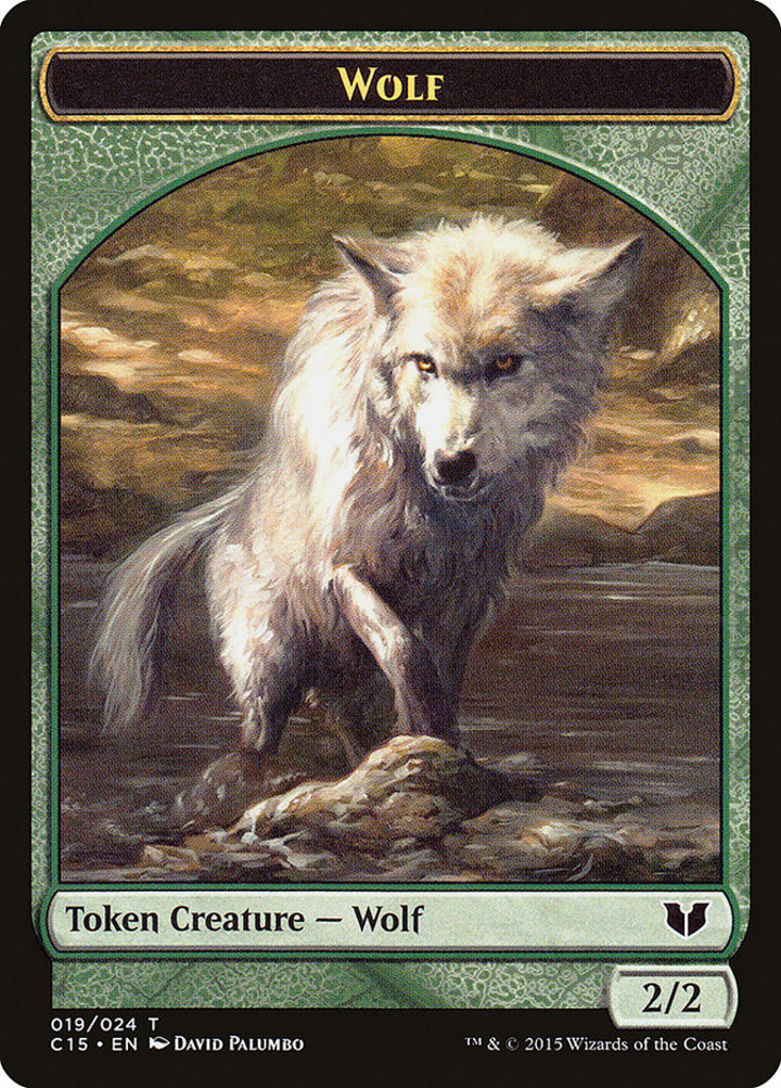 Zombie Token (B 2/2) / Wolf Token (G 2/2)