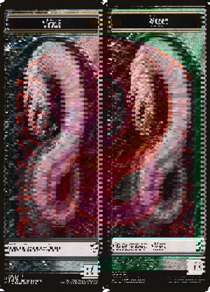 Worm Token (Black and Green 1/1)
