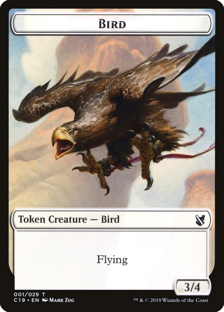 Bird Token (White 3/4)