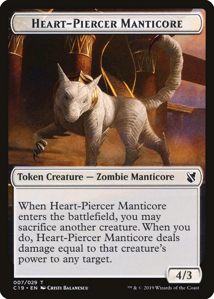Heart-Piercer Manticore Token // Dragon Token (R 5/5)