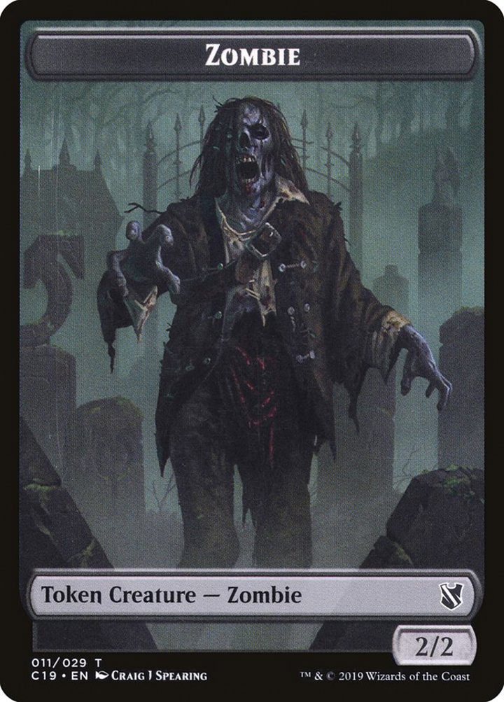Zombie Token (Black 2/2) (V.2)