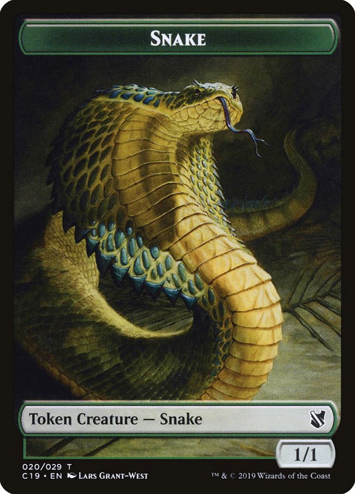 Snake Token (Green 1/1)