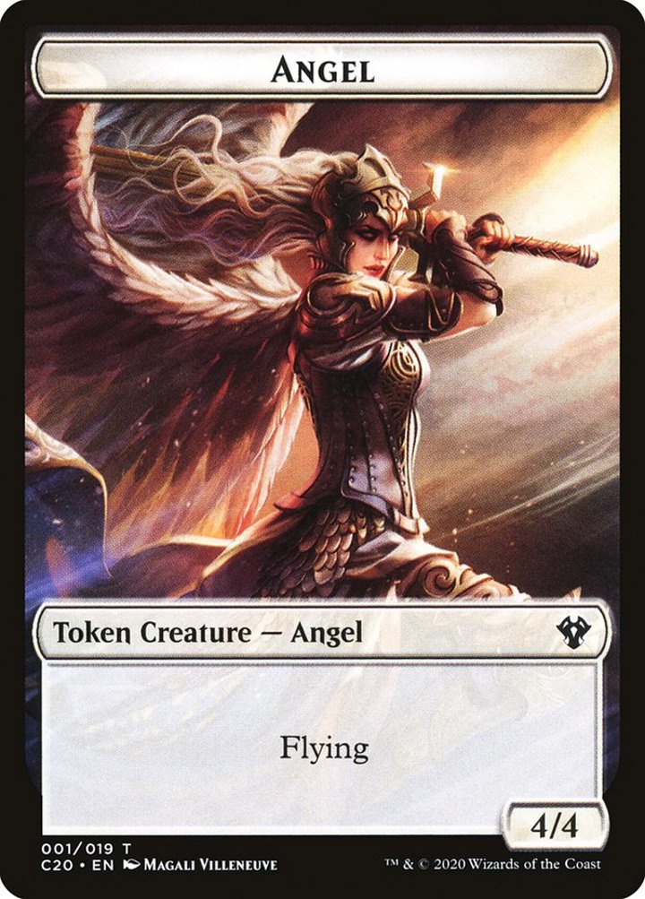 Angel Token (W 4/4) // Elemental Token (R 3/1)