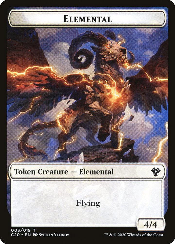 Elemental Token (W 4/4) // Soldier Token (W 1/1)