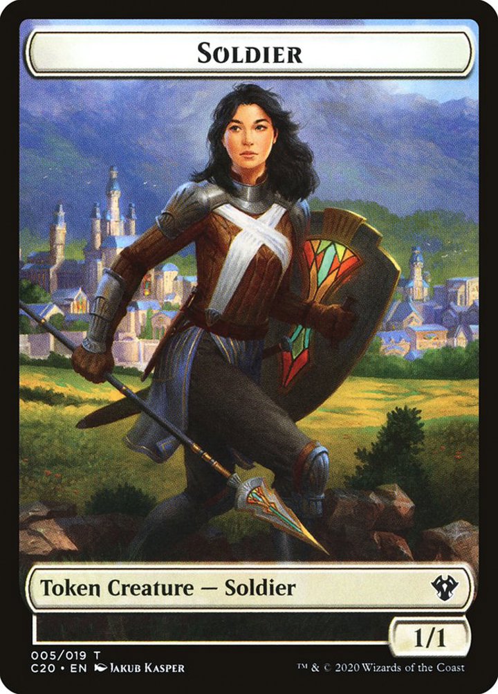 Elemental Token (W 4/4) // Soldier Token (W 1/1)