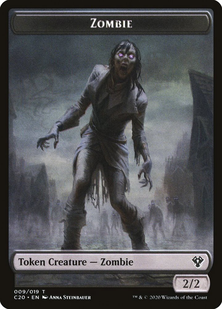 Zombie Token (B 2/2) // Human Soldier Token (W 1/1) (V.1)