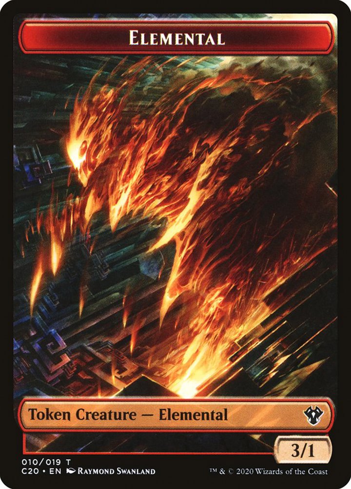 Angel Token (W 4/4) // Elemental Token (R 3/1)