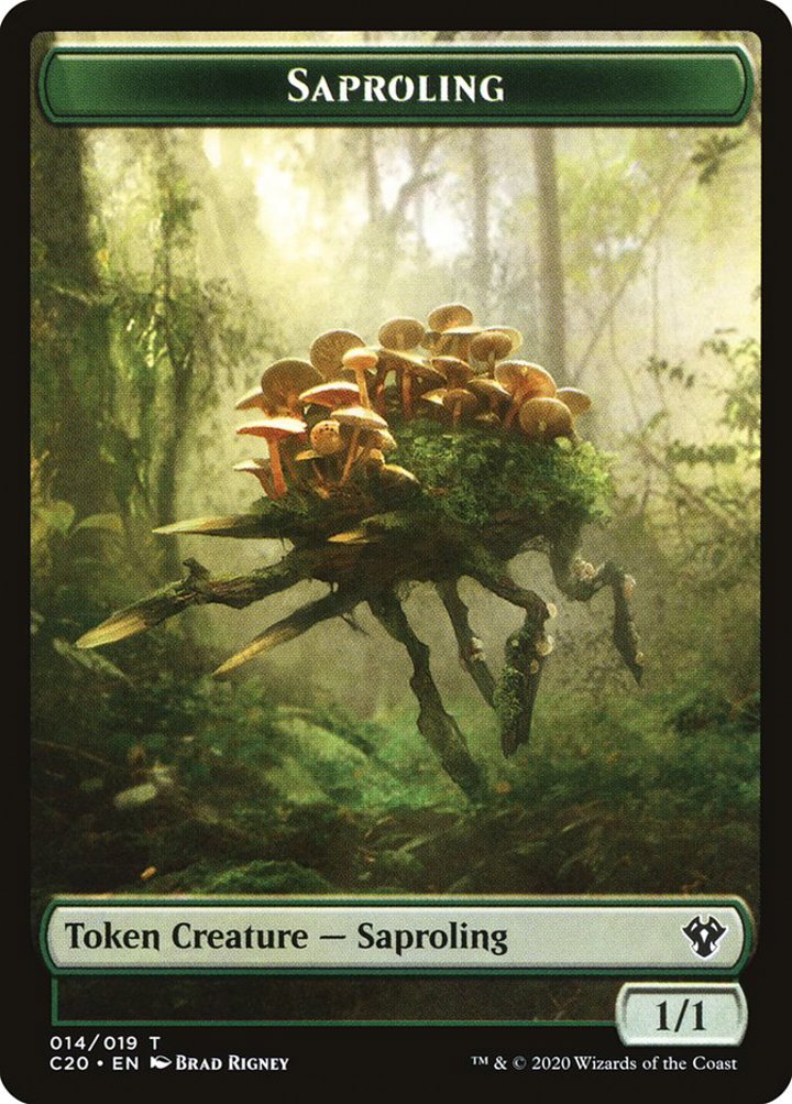 Treasure Token // Saproling Token (G 1/1)