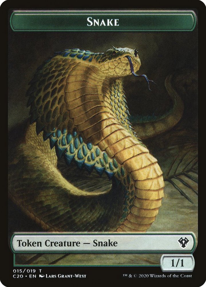 Snake Token (G 1/1) // Beast Token (G 3/3)