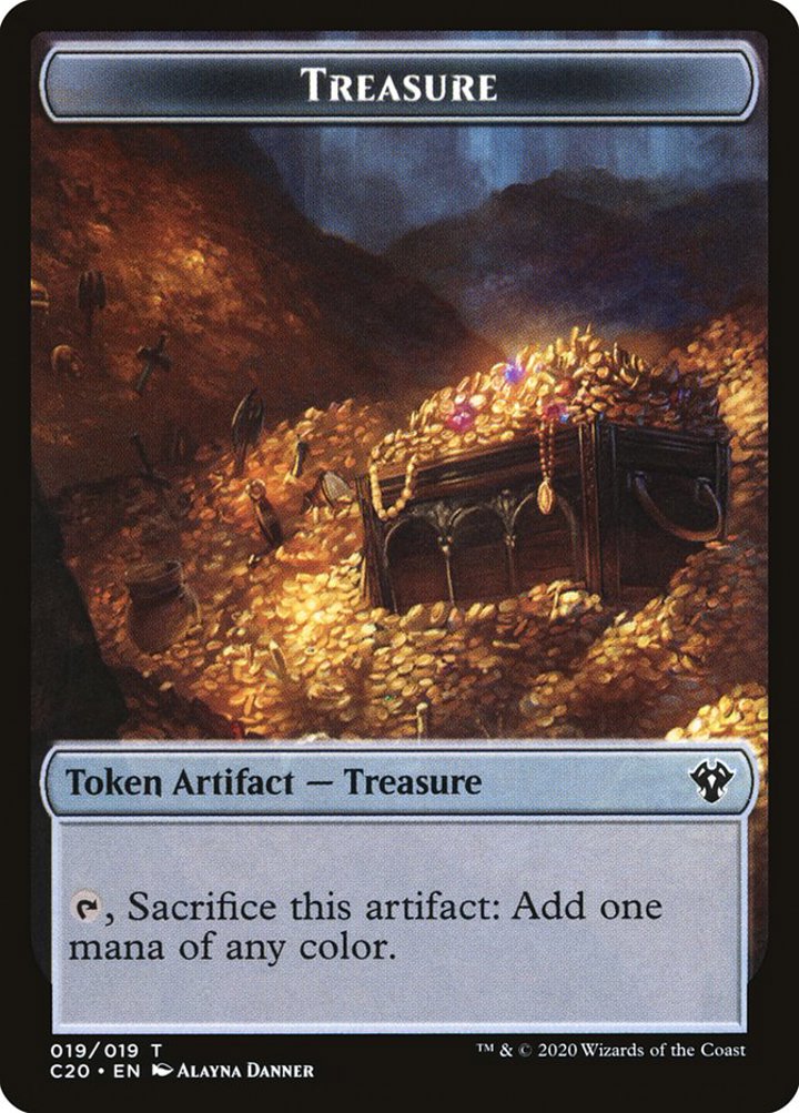 Human Token (W 1/1) // Treasure Token