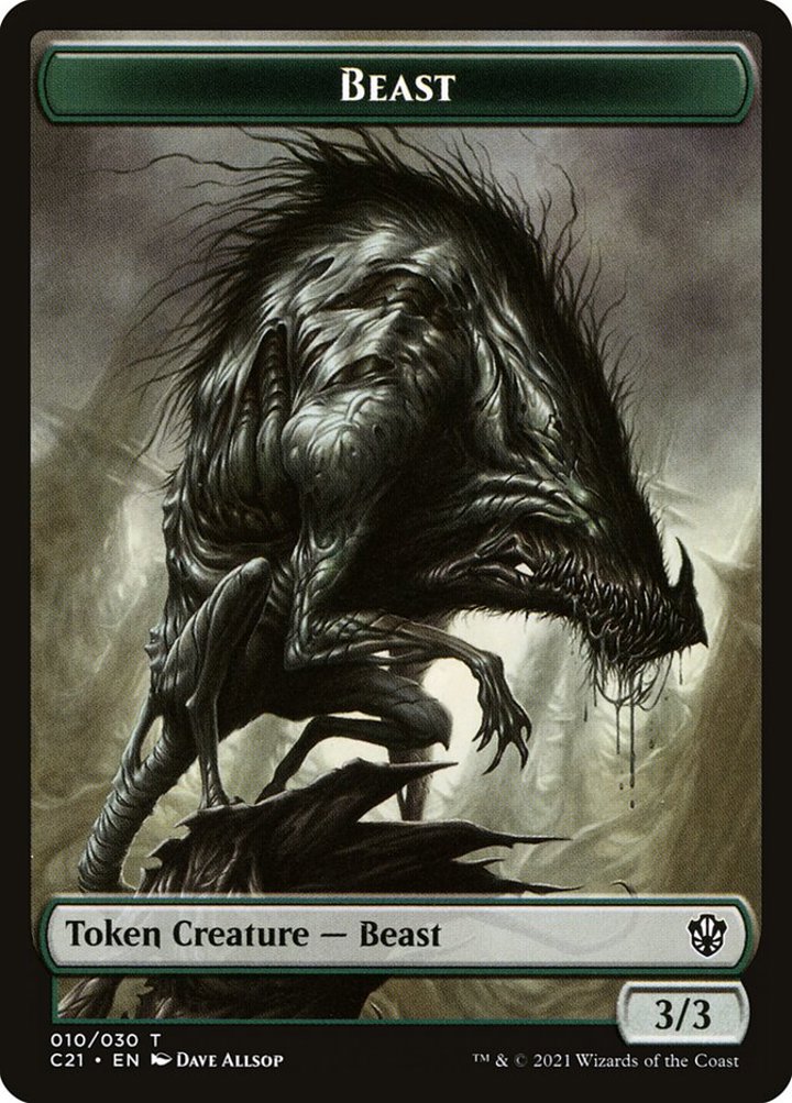 Beast Token (G 3/3) // Fish Token (U 3/3)