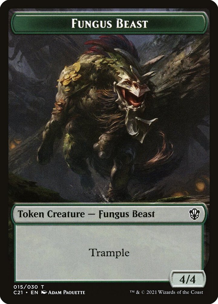 Demon Token (B */*) // Fungus Beast Token (G 4/4)