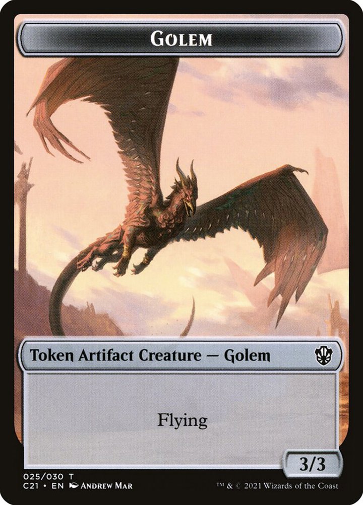 Golem Token (A 3/3 Flying) // Thopter Token (A 1/1)