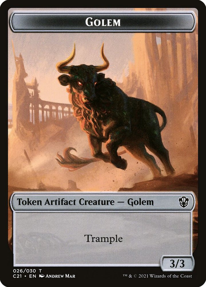 Golem Token (A 3/3 Trample) // Thopter Token (A 1/1)