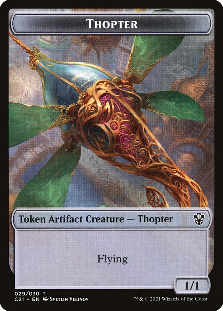 Golem Token (A 3/3 Flying) // Thopter Token (A 1/1)