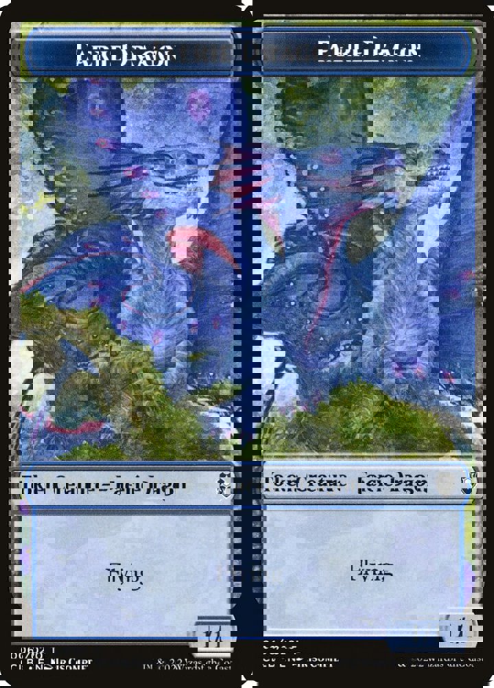 Faerie Dragon Token (Blue 1/1)