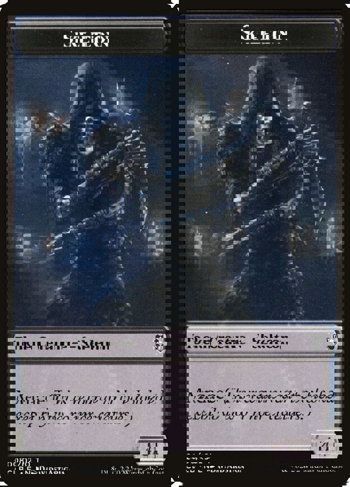 Skeleton Token (Black 4/1 Menace)