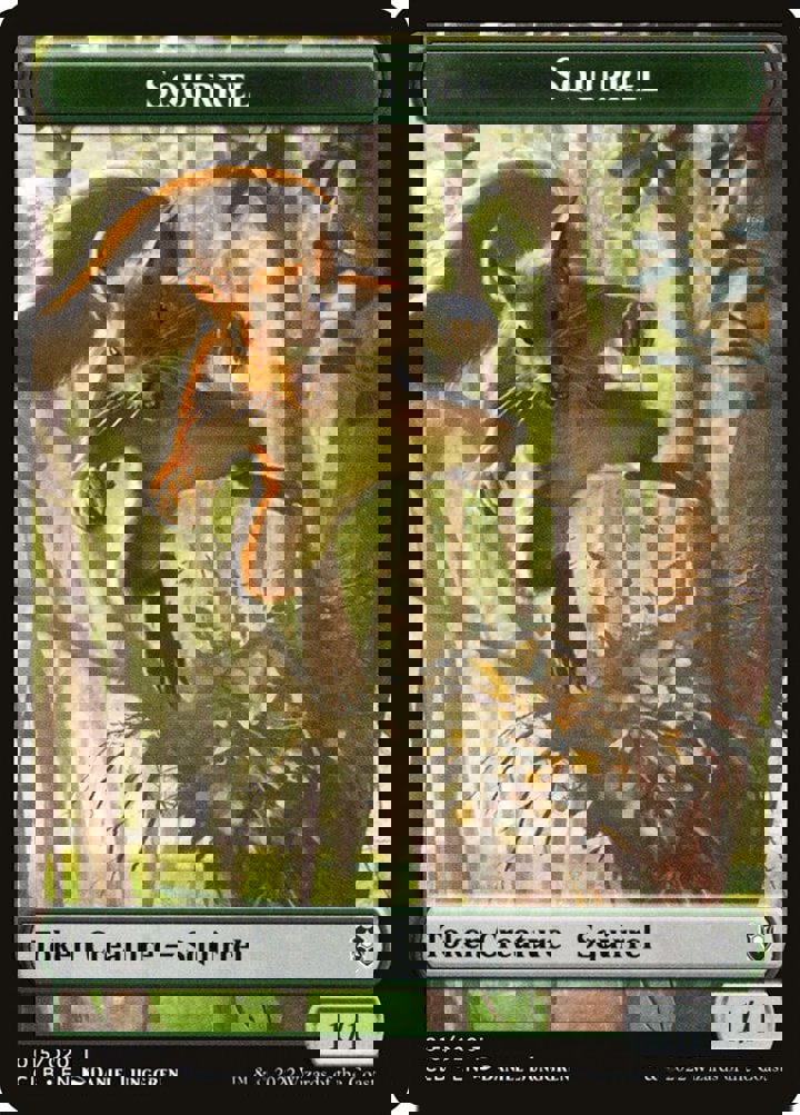 Squirrel Token (Green 1/1)