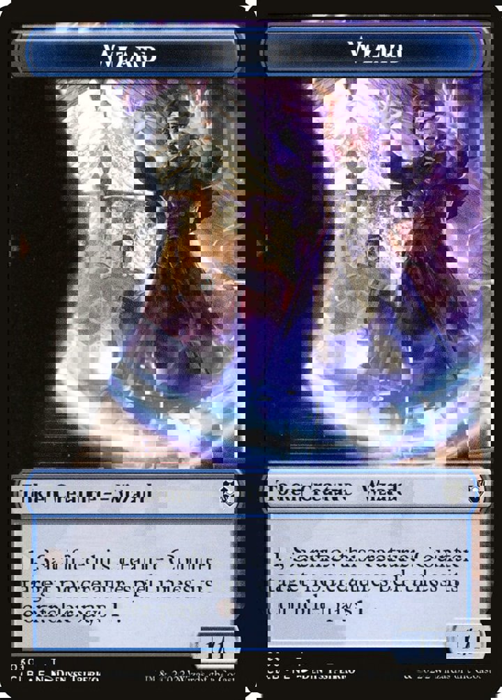 Kor Warrior Token (W 1/1) // Wizard Token (U 1/1 Counter)