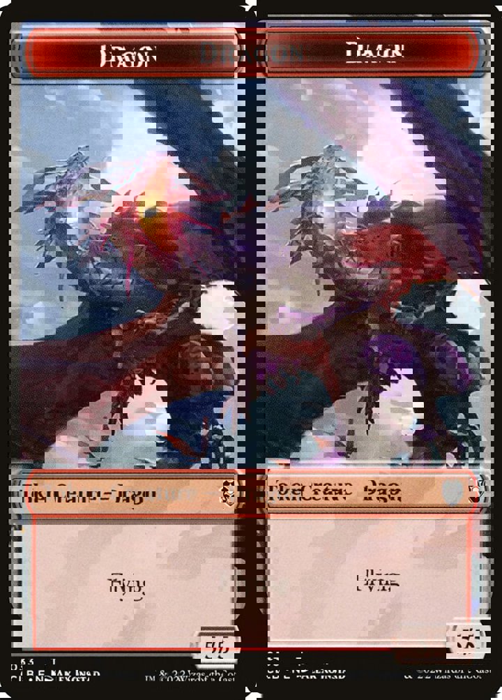 Dragon Token (R 5/5) // Gold Token