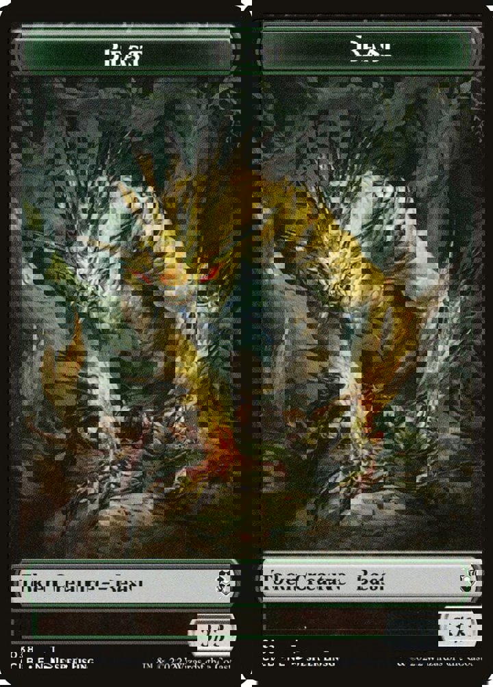 Beast Token (G 3/3) // Satyr Token (RG 2/2 Haste)