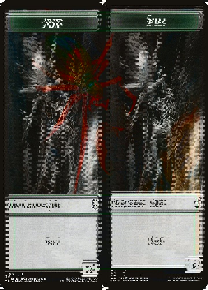 Spider Token (G 1/2) // Human Token (W 1/1)