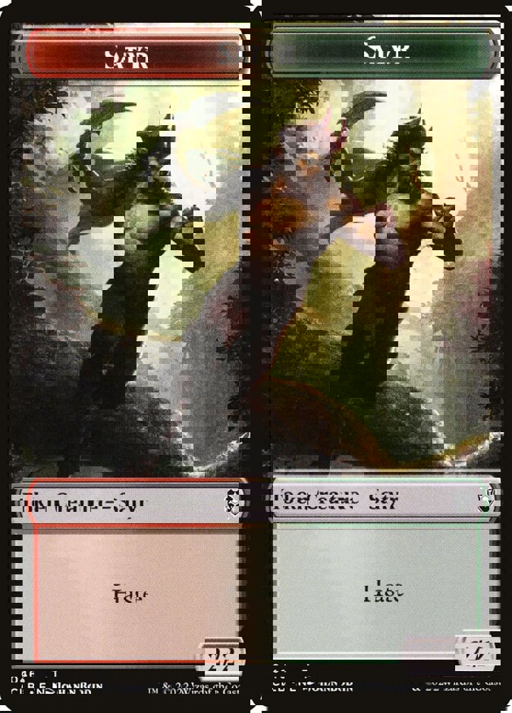 Beast Token (G 3/3) // Satyr Token (RG 2/2 Haste)
