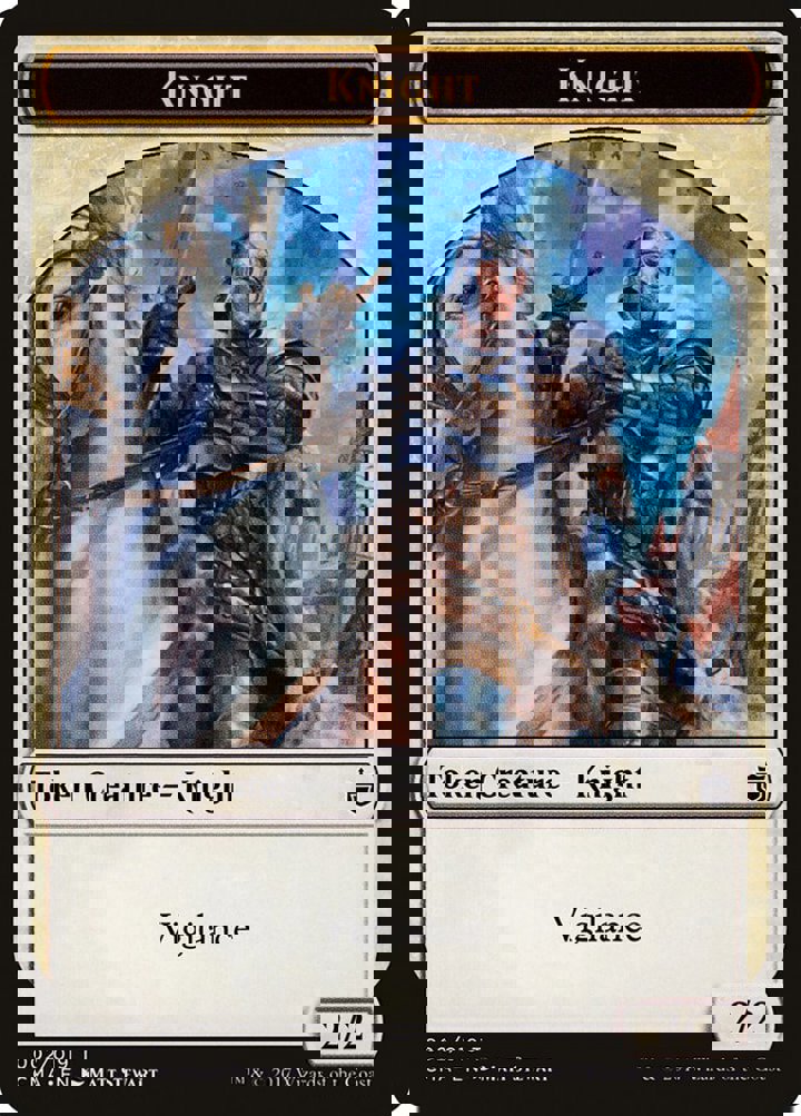 Knight Token (White 2/2 Vigilance)