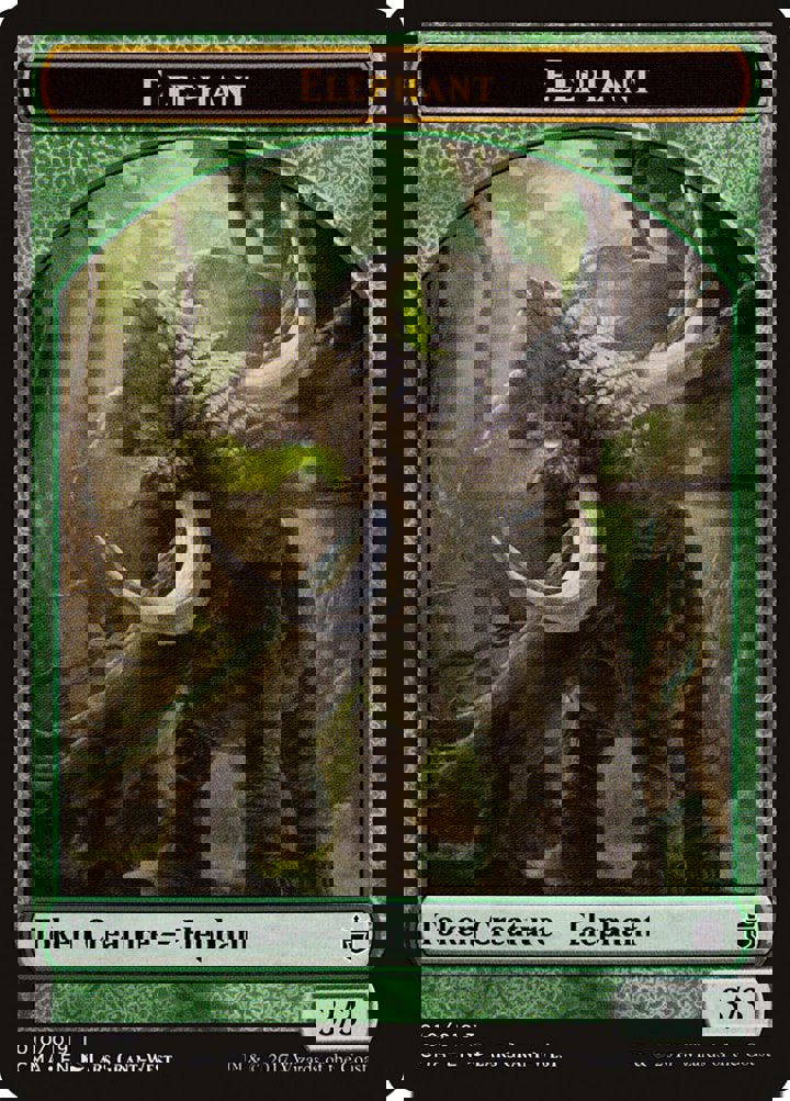 Elephant Token (Green 3/3)