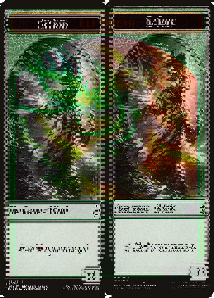 Elf Druid Token (Green 1/1)